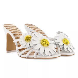 Sophia Webster Margarita 80M Leather Daisy Mules Sandals
